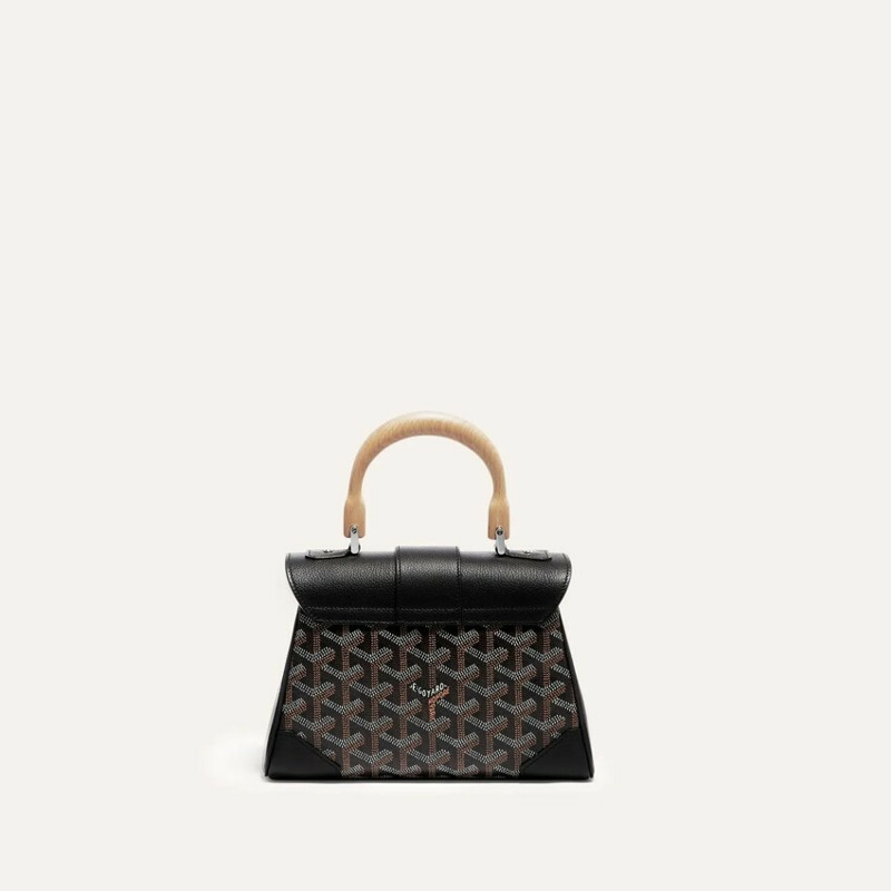 GOYARD 柔軟的西貢迷你包黑色-4