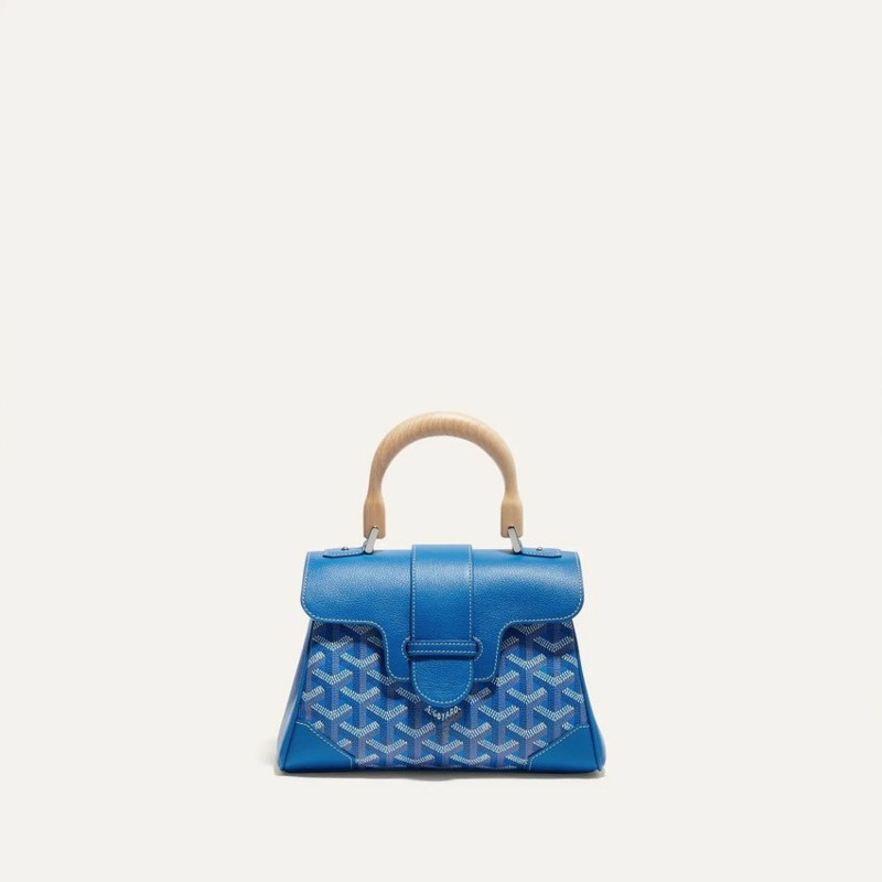 GOYARD 柔軟的西貢迷你包藍色-3