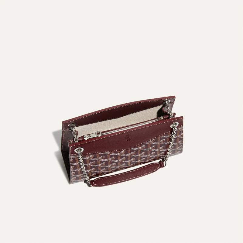 GOYARD 迷你 Rouette 包 酒紅色-5