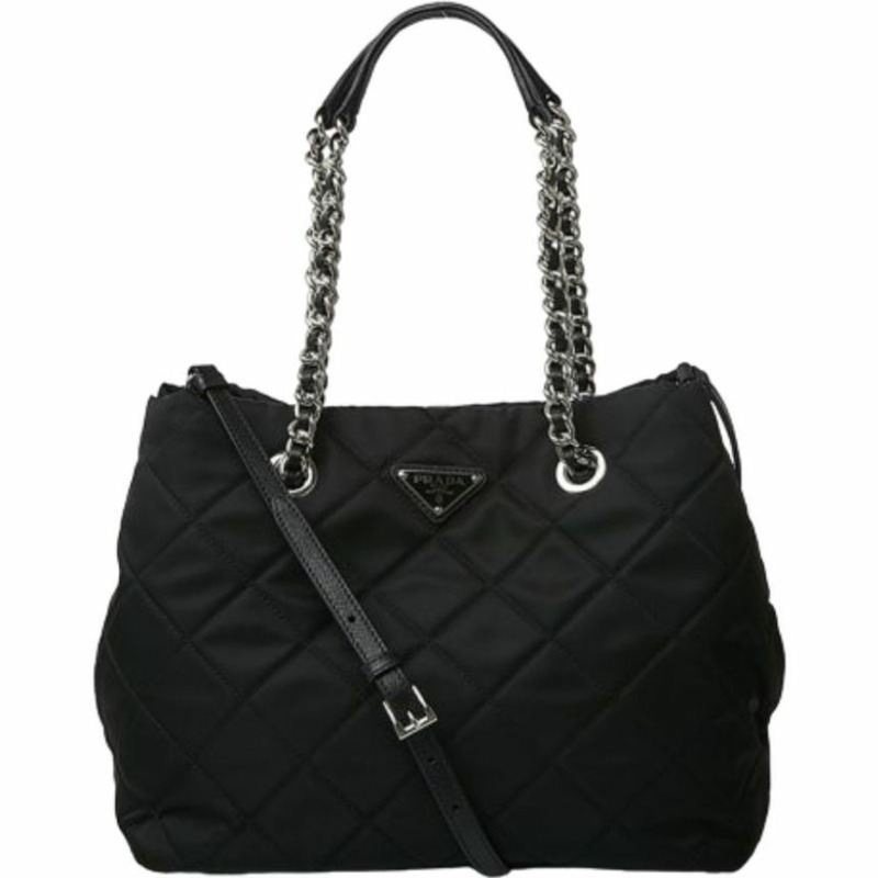 PRADA Pocono絎縫雙向鏈條單肩包 1BG740 2AS3 F0002-1