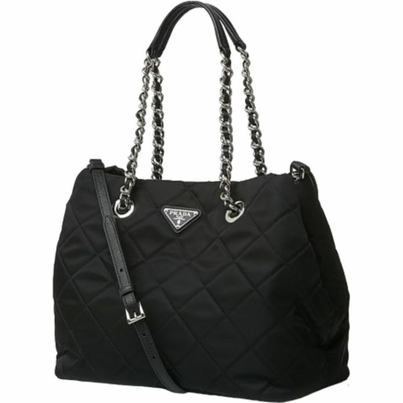 PRADA Pocono絎縫雙向鏈條單肩包 1BG740 2AS3 F0002-2