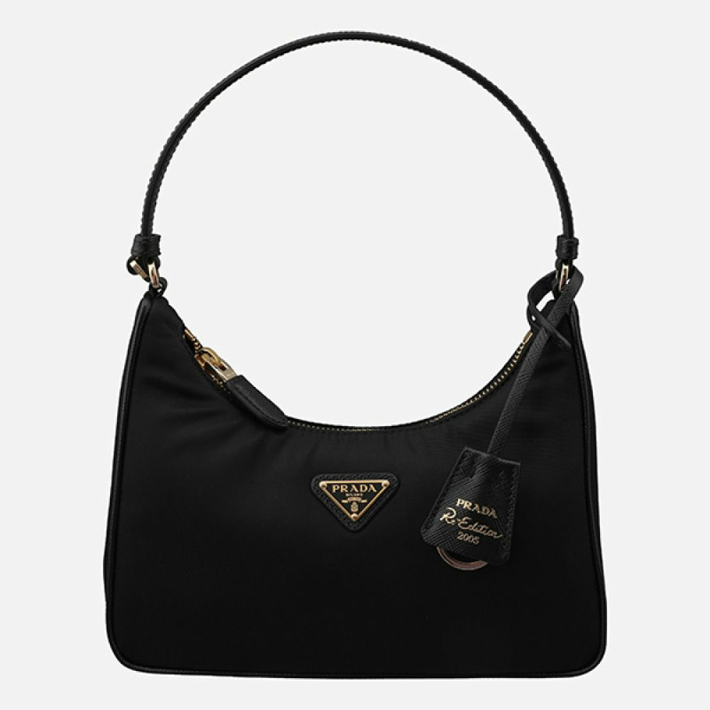 PRADA 5F 2005 復刻版 Re-Nylon 迷你包 黑色 1N204M R064 F0632-0