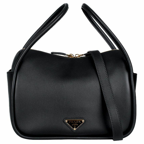 PRADA Darling 手提包，附三角形標誌，黑色 1BA451 2CYS F0002