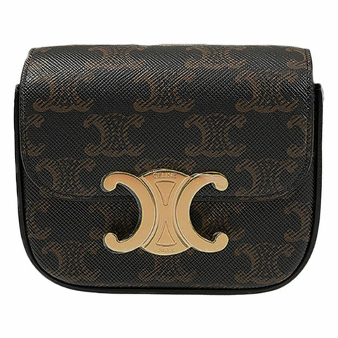 CELINE 25FW 三層帆布迷你 Claude 斜背包 灰褐色 10I512 DQB 04LU