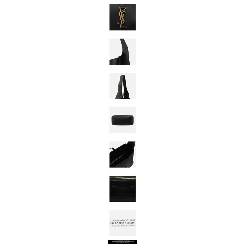 SAINT LAURENT LE 5A7 小型肩背包 黑色 713938 AAAUQ 1000-2