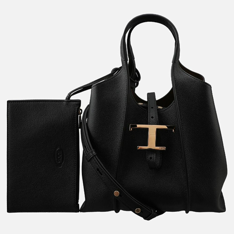 TODS 5F Timeless 迷你購物袋 黑色 B999-0