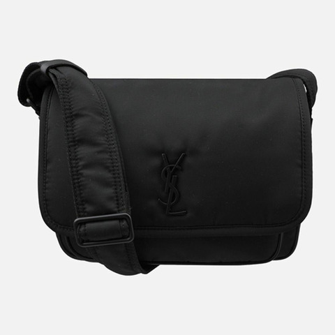 SAINT LAURENT Niki 尼龍小號斜背包 黑色 776611 FACKH 1000