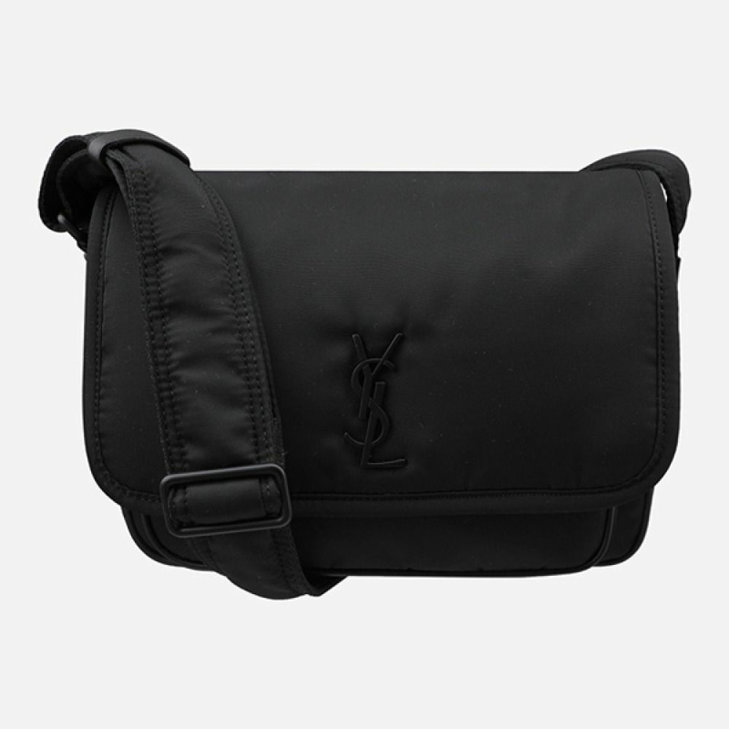 SAINT LAURENT Niki 尼龍小號斜背包 黑色 776611 FACKH 1000-0