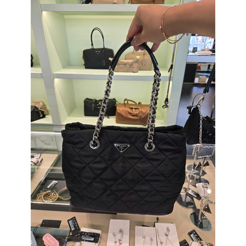 PRADA Pocono黑色手提包 1BG740