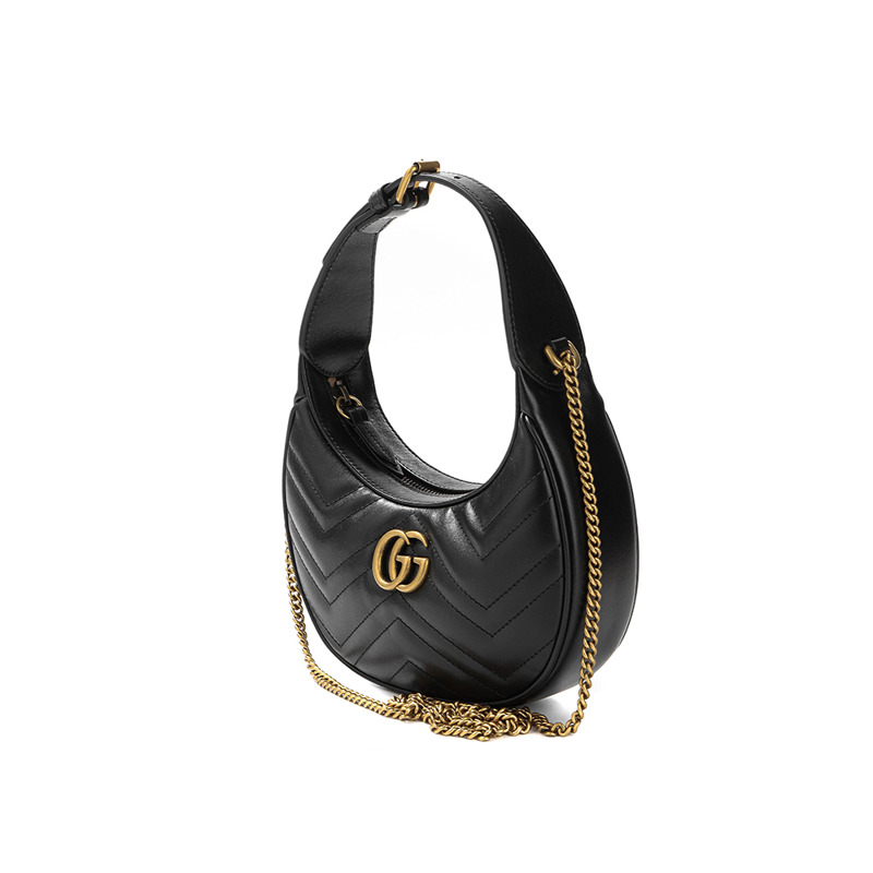 GUCCI GG Marmont 半月形單肩包-5