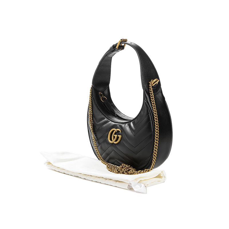 GUCCI GG Marmont 半月形單肩包-16