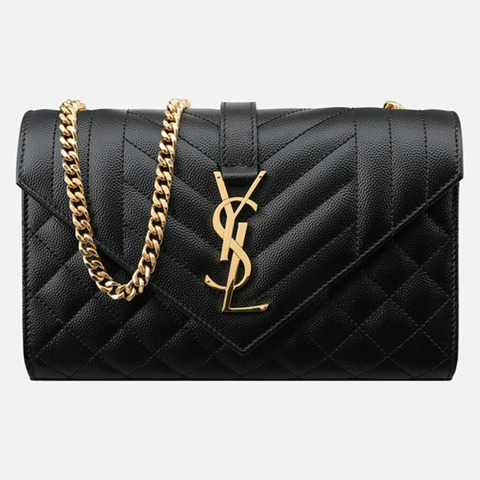 SAINT LAURENT Ambrofe 小號肩背包 金黑色 600195 BOW91 1000