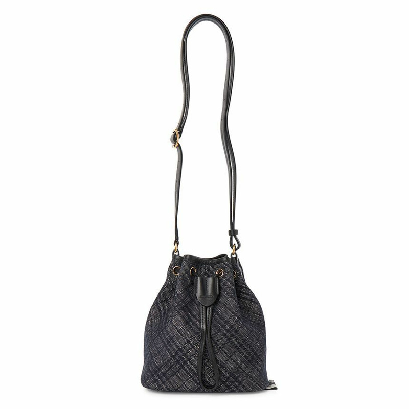 BURBERRY 抽繩牛仔布女士水桶包 8111940-6