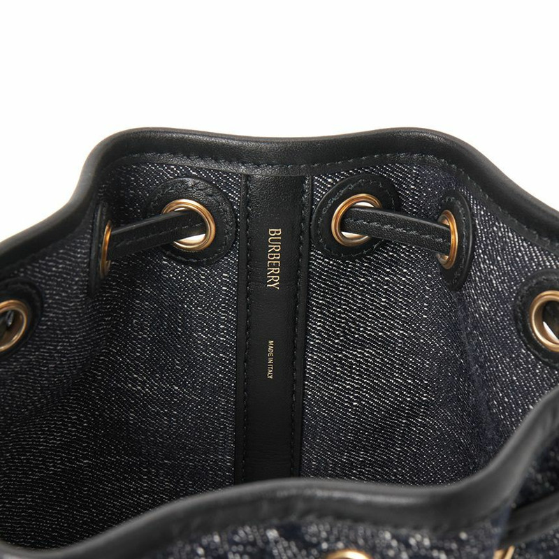 BURBERRY 抽繩牛仔布女士水桶包 8111940-8