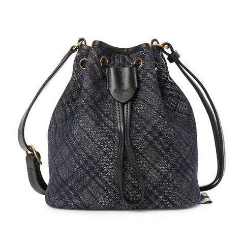 BURBERRY 抽繩牛仔布女士水桶包 8111940