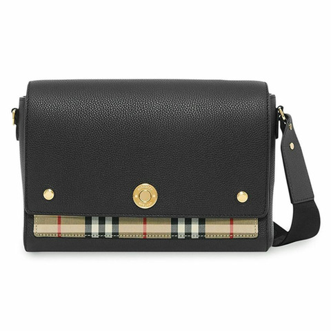 BURBERRY 復古格紋肩斜背包 黑色 25FW 8021110