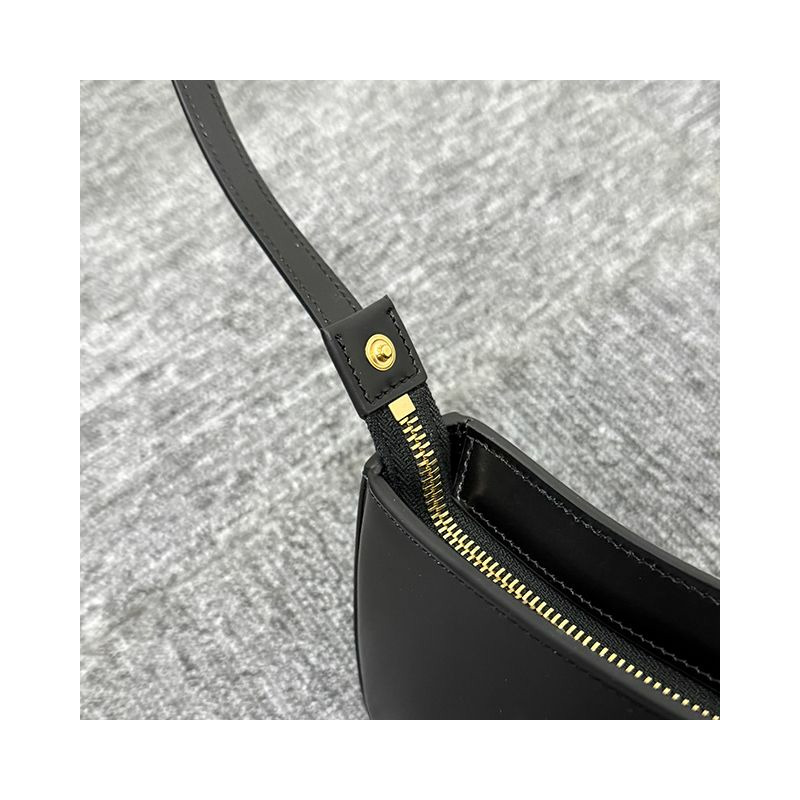 CELINE Triomphe 小牛皮 Tilly 中號包 黑色 金色 115703BF4 38NO-7