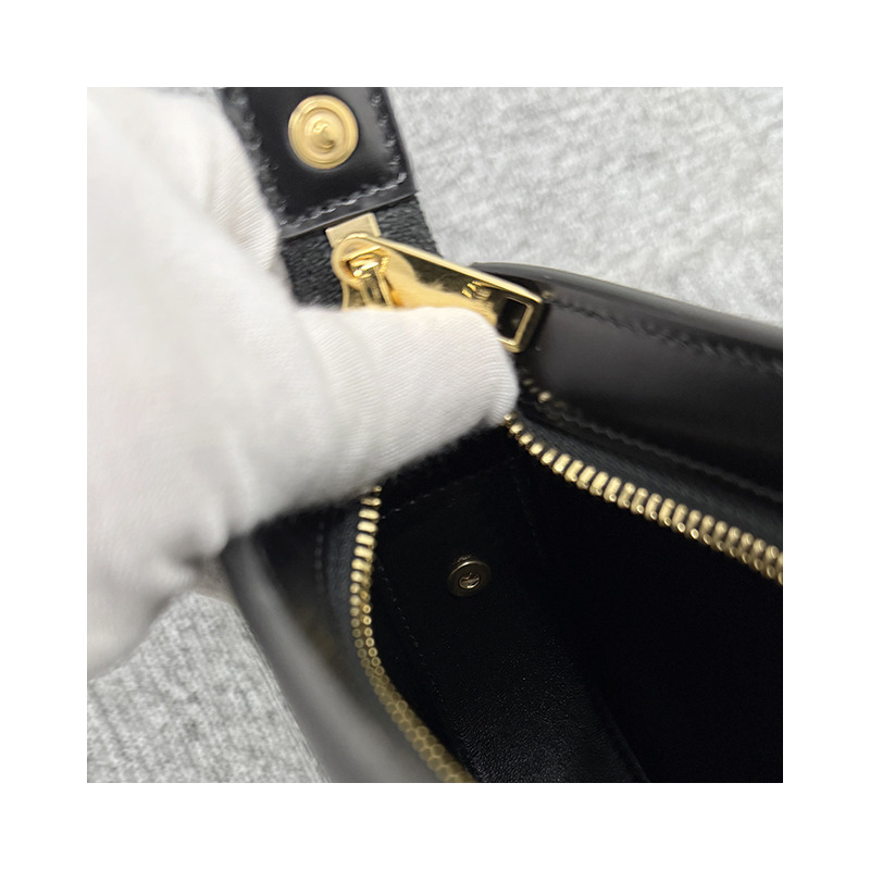 CELINE Triomphe 小牛皮 Tilly 中號包 黑色 金色 115703BF4 38NO-20