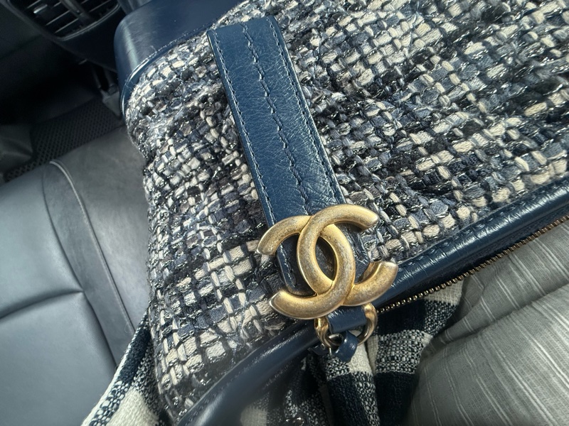 香奈兒經典毛呢中號流浪包-23