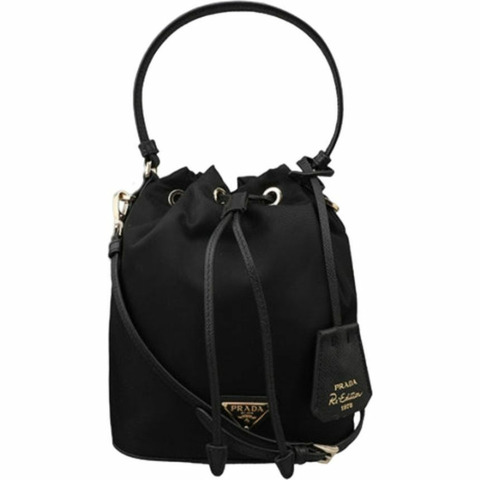 PRADA 1BE067 RV44 F0002 黑色尼龍迷你手提袋