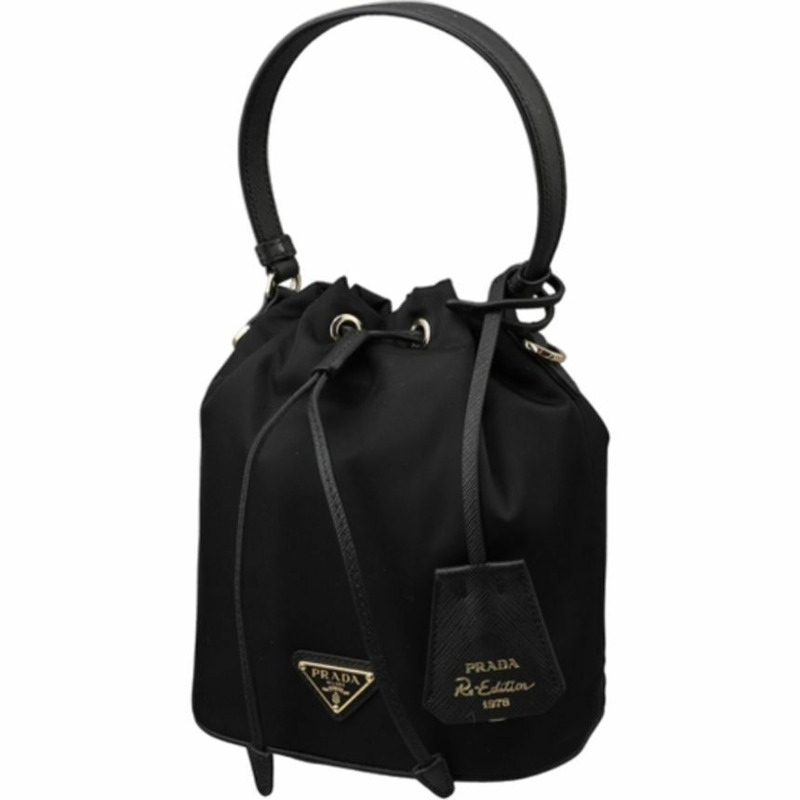 PRADA 1BE067 RV44 F0002 黑色尼龍迷你手提袋-2