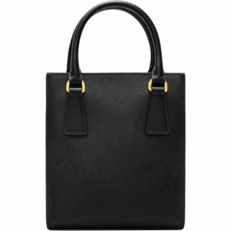 PRADA 三角形Logo Saffiano黑色手提袋 產品編號:1BA358 NZV F0002-3