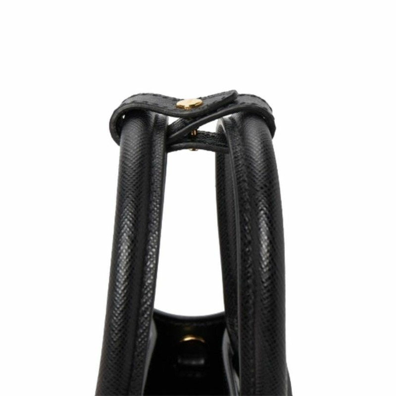 PRADA 三角形Logo Saffiano黑色手提袋 產品編號:1BA358 NZV F0002-5