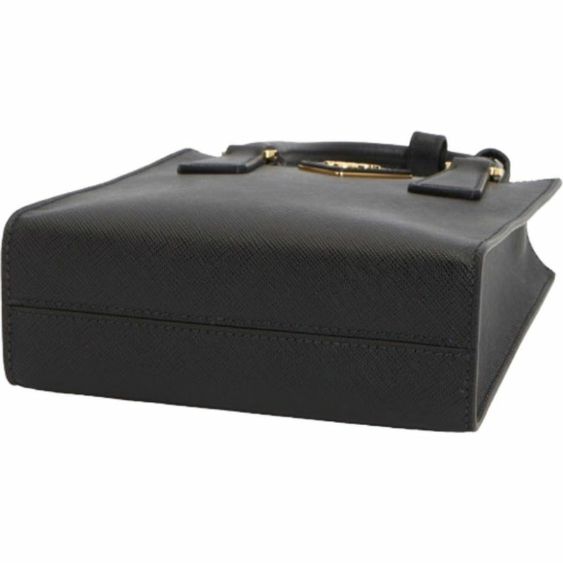 PRADA 三角形Logo Saffiano黑色手提袋 產品編號:1BA358 NZV F0002-6