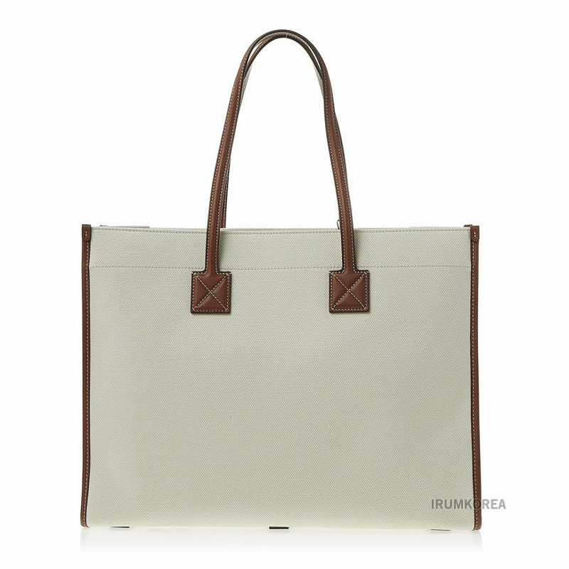 BURBERRY 8044129 LL MD POCKET DTL TOTE A1395 中型雙色帆布皮革 Freya-2