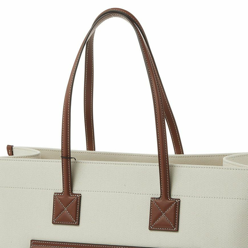 BURBERRY 8044129 LL MD POCKET DTL TOTE A1395 中型雙色帆布皮革 Freya-6