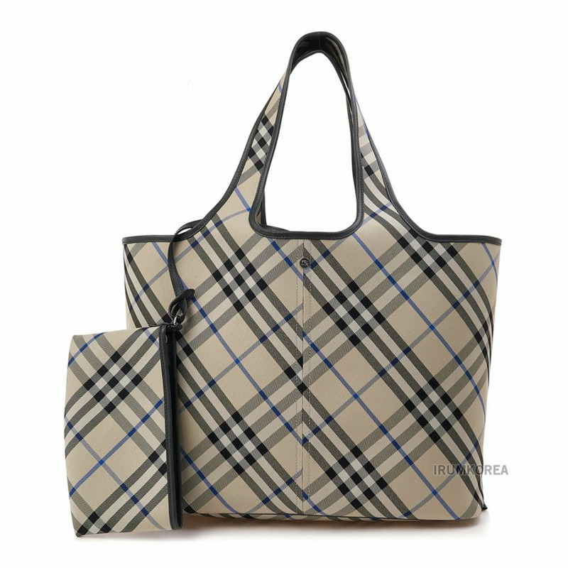 BURBERRY 中型格子手提包-9