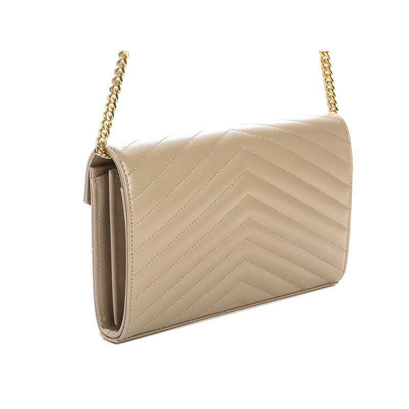 SAINT LAURENT 25FW 女士金色字母圖案斜背包-6