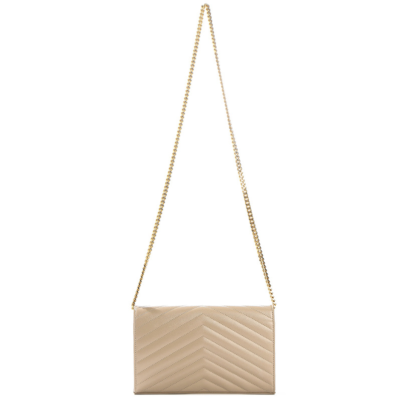 SAINT LAURENT 25FW 女士金色字母圖案斜背包-8