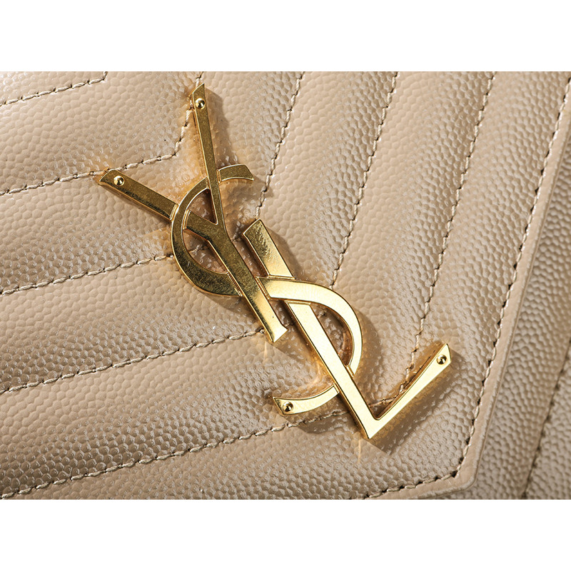 SAINT LAURENT 25FW 女士金色字母圖案斜背包-12
