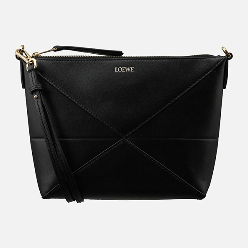 LOEWE Puzzle Fold Pouch 單肩包 黑色 C510PT1X01 1100-0