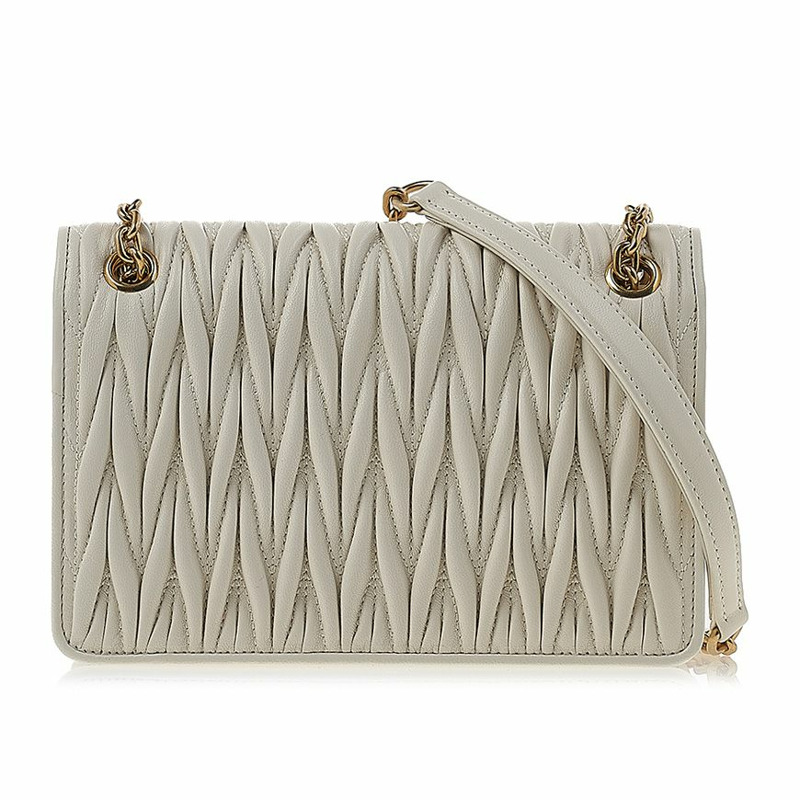 MIU MIU 馬特拉塞納帕皮革迷你肩背包 5BP065 N88 F0009 (OLO)-2