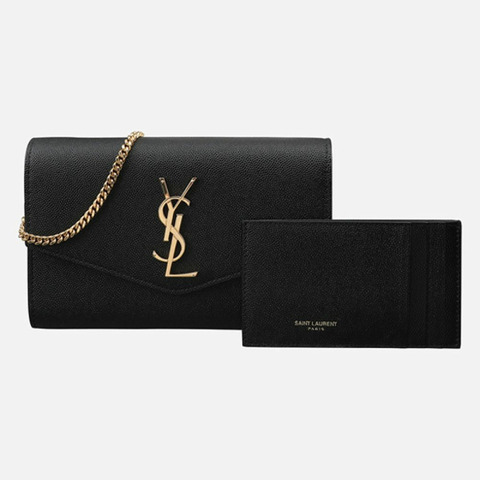 SAINT LAURENT 5F Uptown 鏈單肩包 黑色 607788 1GF0J 1000
