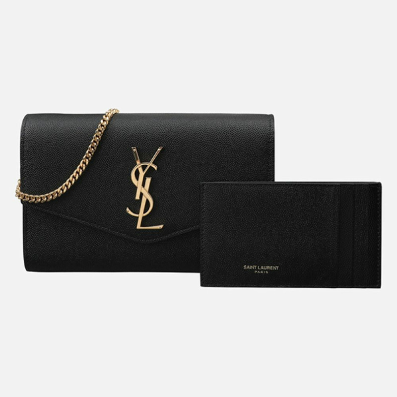 SAINT LAURENT 5F Uptown 鏈單肩包 黑色 607788 1GF0J 1000-0