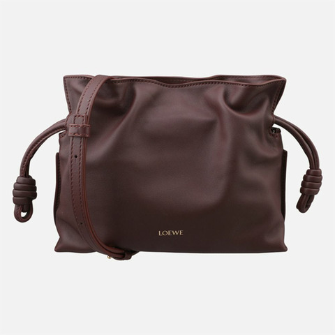 LOEWE 5F 火烈鳥迷你手拿單肩包 酒紅色 A411FC2X73 7240