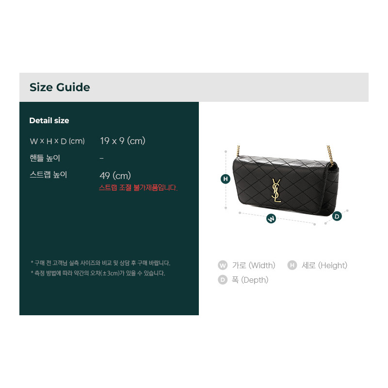 SAINT LAURENT 25FW 女士 Gabby 單肩包 (754051 1EL07 1000)-2