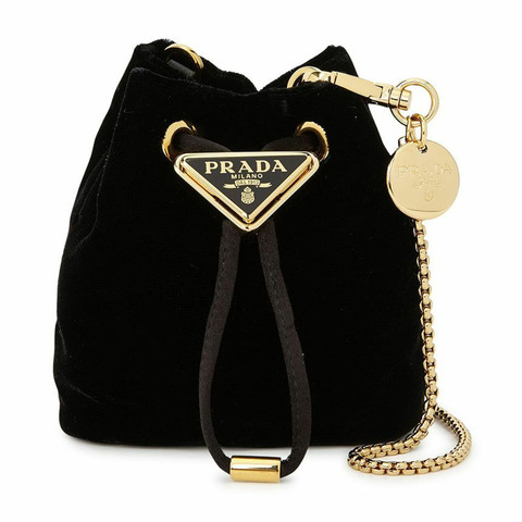 PRADA 天鵝絨手拿包 女士鏈條單肩包 1NR016 2C7P F0002