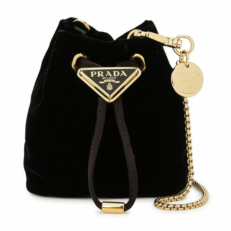 PRADA 天鵝絨手拿包 女士鏈條單肩包 1NR016 2C7P F0002-0