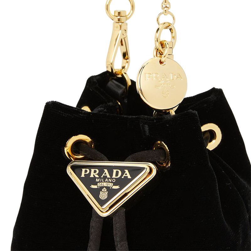 PRADA 天鵝絨手拿包 女士鏈條單肩包 1NR016 2C7P F0002-7