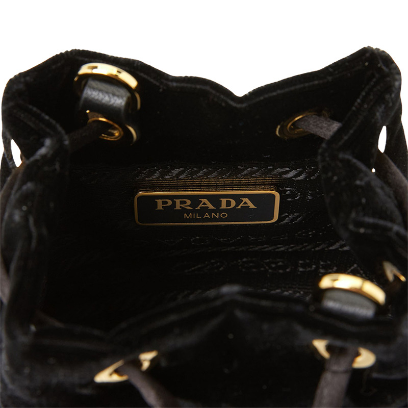 PRADA 天鵝絨手拿包 女士鏈條單肩包 1NR016 2C7P F0002-8