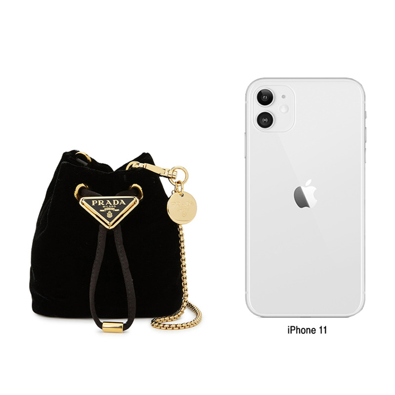 PRADA 天鵝絨手拿包 女士鏈條單肩包 1NR016 2C7P F0002-9