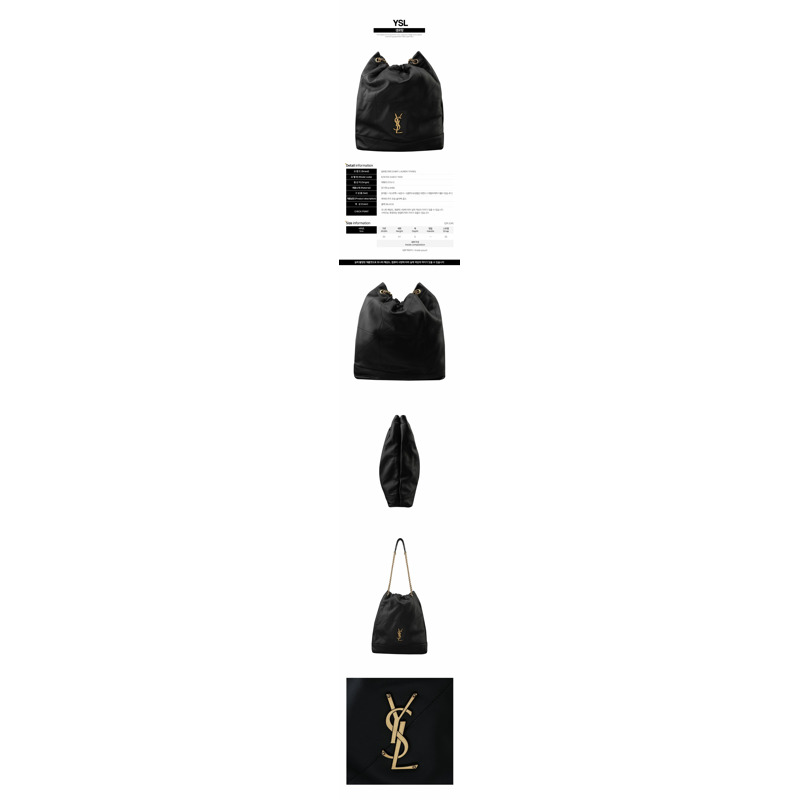 SAINT LAURENT 5F Jamie 大單肩包 黑色 828350 AAB32 1000-1