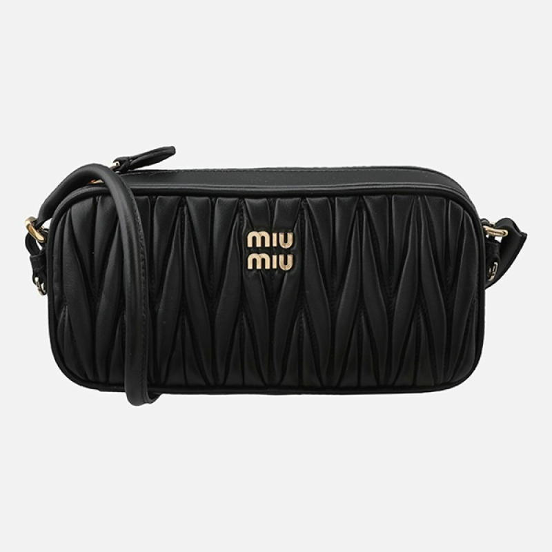 MIU MIU MATERASSE Napa Pouch 單肩包 黑色 5NE024 AFPP F0002-0