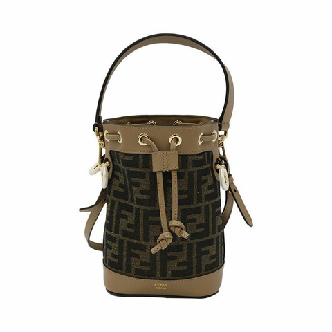 FENDI Montrezzo FF 水桶肩背包 棕色 8BS093 ALP3 F1AOE