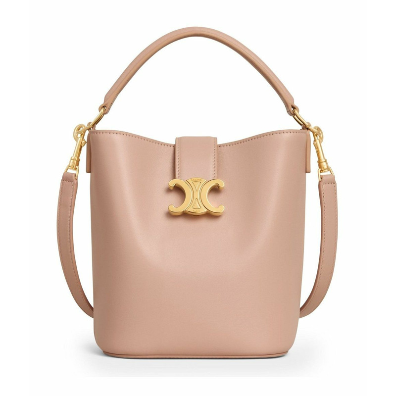 CELINE Louise 小號水桶包，光滑小牛皮，柔桃色，119173FX9 03PH-0