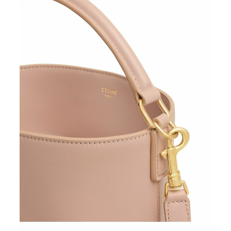CELINE Louise 小號水桶包，光滑小牛皮，柔桃色，119173FX9 03PH-3